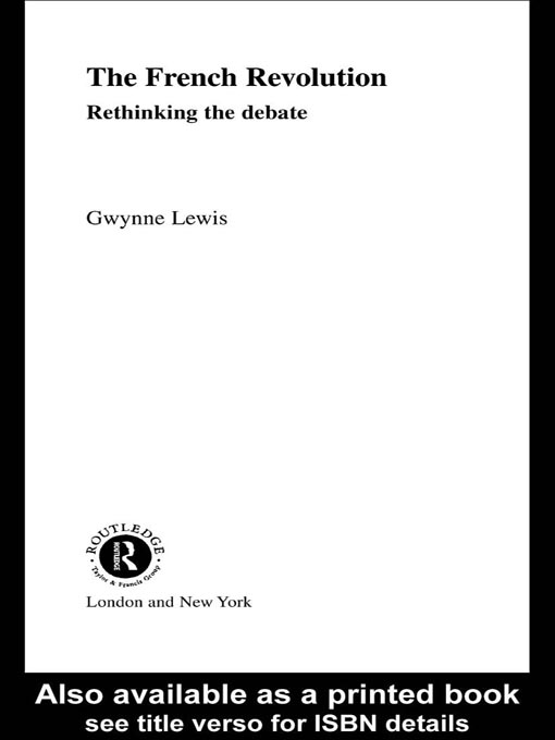 Title details for The French Revolution by Gwynne Lewis - Available